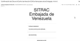 Correo embajada ve Venezuela en Perú Sitrac