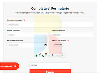 solicitantes de refugio Perú nuevo formulario