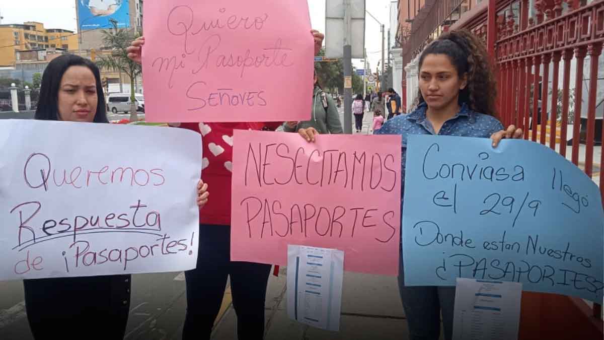 protesta pasaporte venezolano Perú