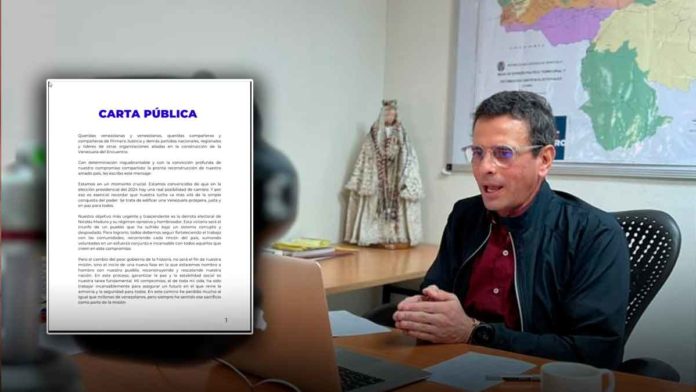 Henrique Capriles renuncia primarias