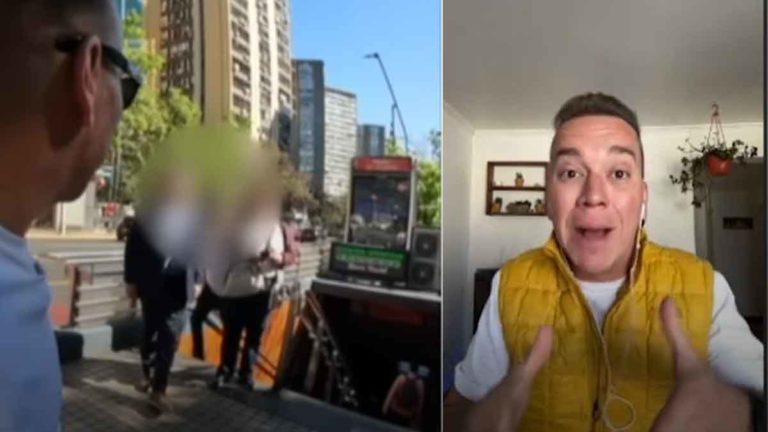 Oscar Alejandro explicó por qué tapó la cara de la señora que le gritó «veneco» en Chile