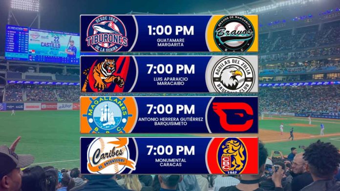 Juegos para hoy 12 de noviembre de 2024 en el beisbol venezolano de la LVBP