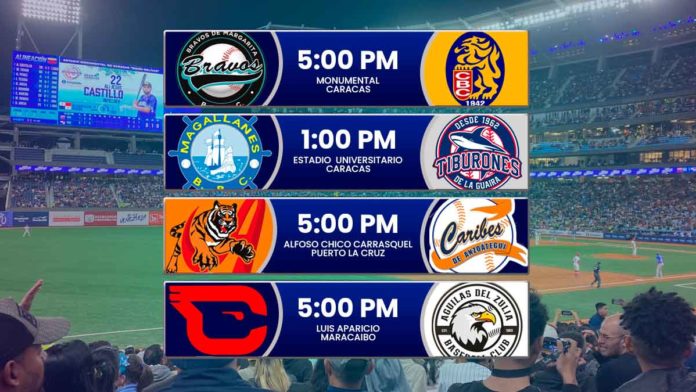 Juegos para hoy 30 de noviembre de 2025 en el beisbol profesional venezolano de la LVBP