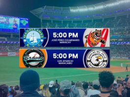 Juegos para hoy domingo 5 de enero de 2025 en el Round Robin del beisbol venezolano de la LVBP