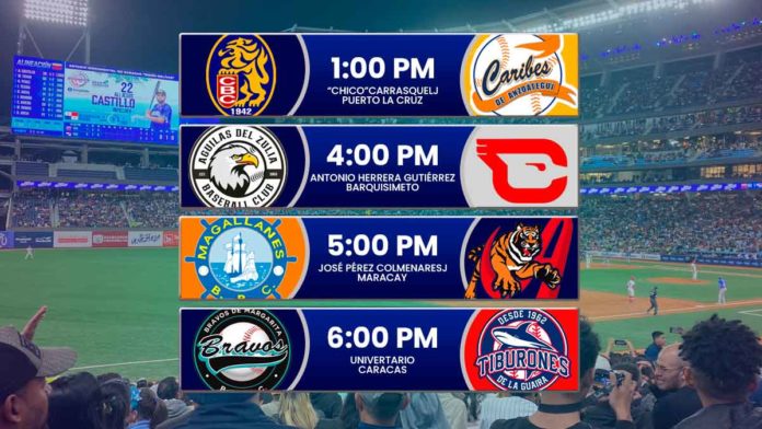 Juegos para hoy en la LVBP domingo 27 de octubre de 2024 beisbol venezolano