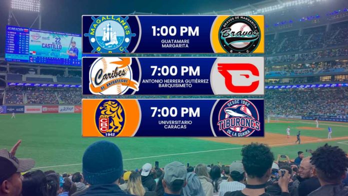 Juegos para hoy en la LVBP en la fecha 13 de noviembre de 2024 en le beisbol venezolano