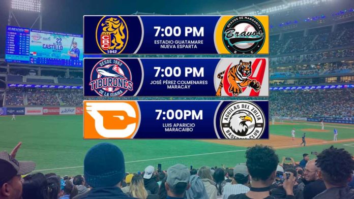 Juegos para hoy jueves 19 de diciembre de 2024 en el beisbol venezolano de la LVBP