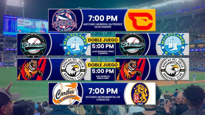 Juegos para hoy martes 25 de noviembre en el beisbol venezolano de la LVBP