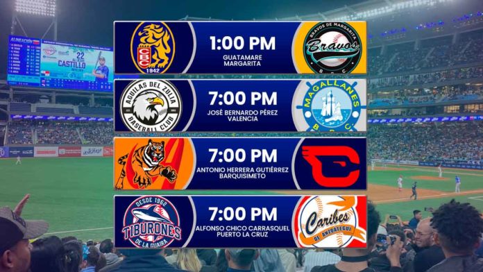 Juegos para hoy martes 5 de noviembre de 2024 en la LVBP una nueva jornada de partidos del beisbol venezolano