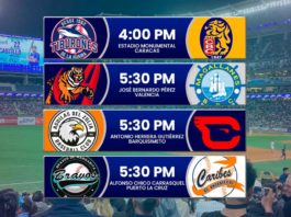 Juegos para hoy sábado 21 de diciembre en el beisbol venezolano de la LVBP