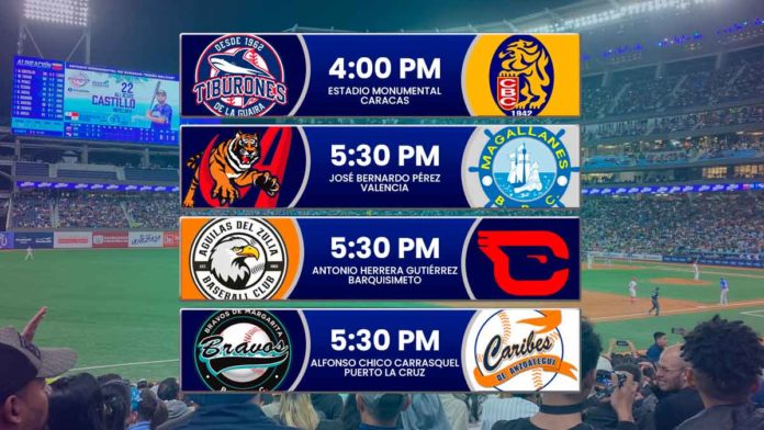 Juegos para hoy sábado 21 de diciembre en el beisbol venezolano de la LVBP