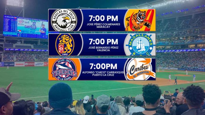 Juegos para hoy viernes 6 de diciembre de 2024 en el beisbol venezolano de la LVBP