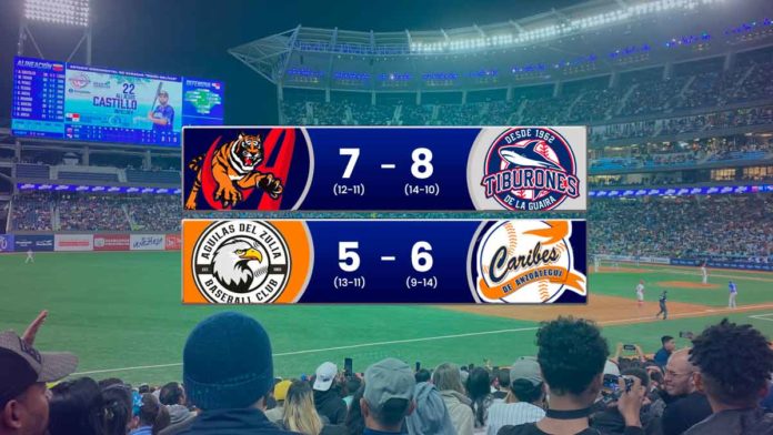 Resultados de los juegos de ayer en el beisbol venezolano de la LVBP tras los juegos del domingo 10 de noviembre de 2024