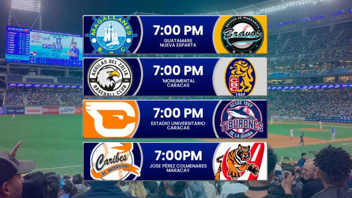 juegos para hoy 21 de noviembre de 2025 en el beisbol profesional venezolano de la LVBP
