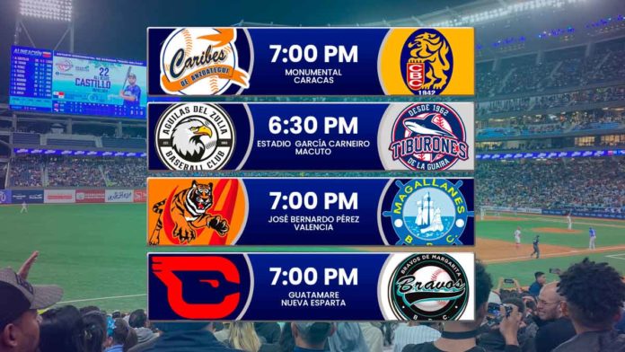 juegos para hoy 4 de diciembre de 2025 en el beisbol profesional venezolano de la LVBP