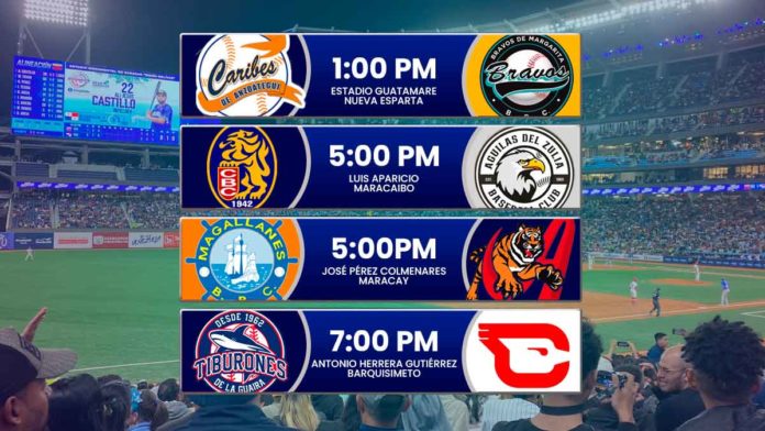 juegos para hoy domingo 15 de diciembre de 2024 en el beisbol venezolano de la LVBP