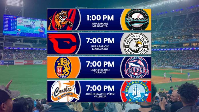 juegos para hoy miércoles 30 de octubre de 2024 en el beisbol venezolano de la LVBP