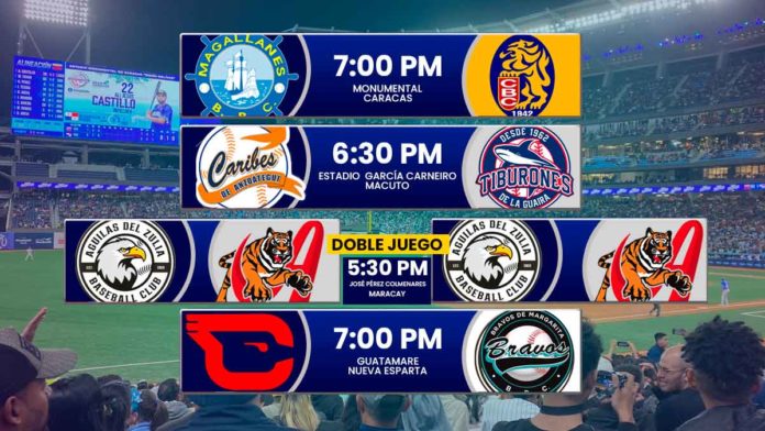 juegos para hoy viernes 5 de diciembre de 2025 en el beisbol venezolano de la LVBP