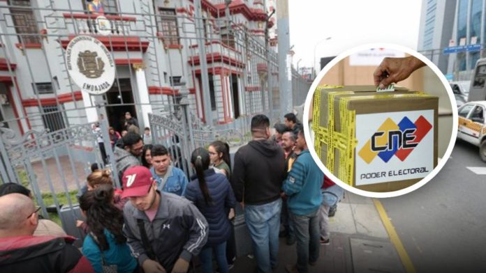 venezolanos elecciones Perú presidenciales voto embajada